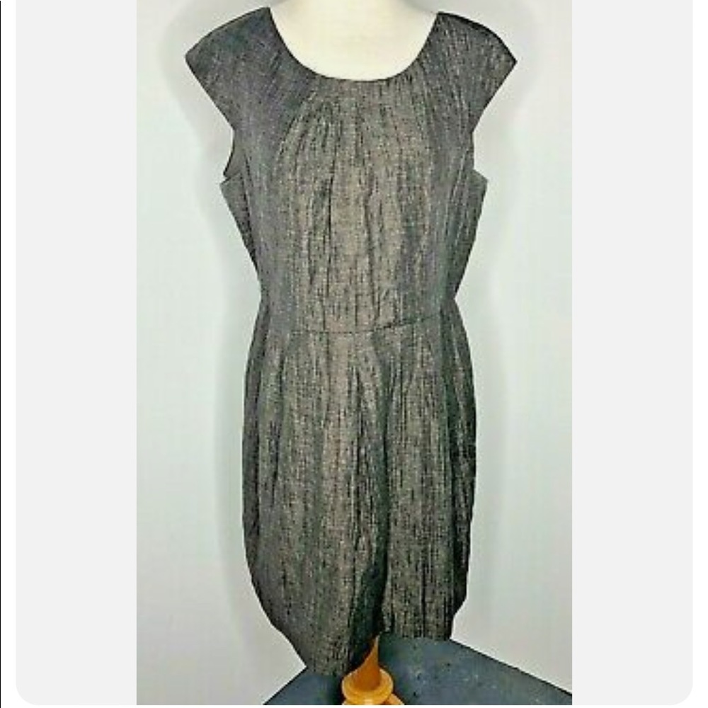 Alice + Olivia Linen Cap Sleeve Dress